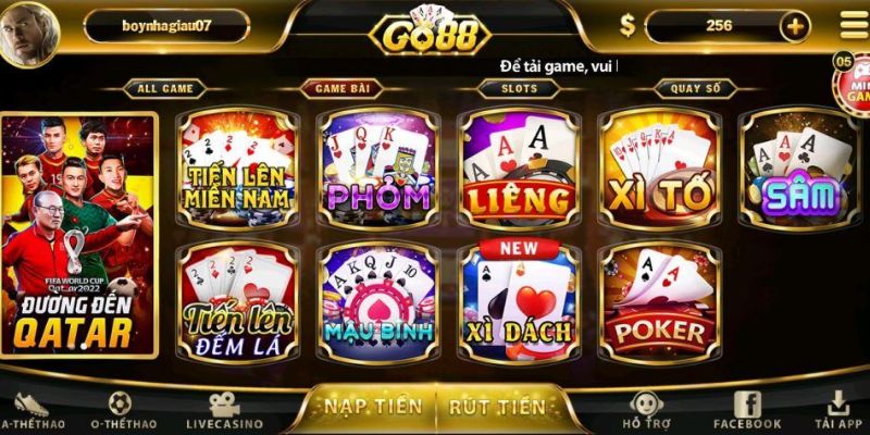 Go88 - Nổi tiếng uy tín trong làng game bài online